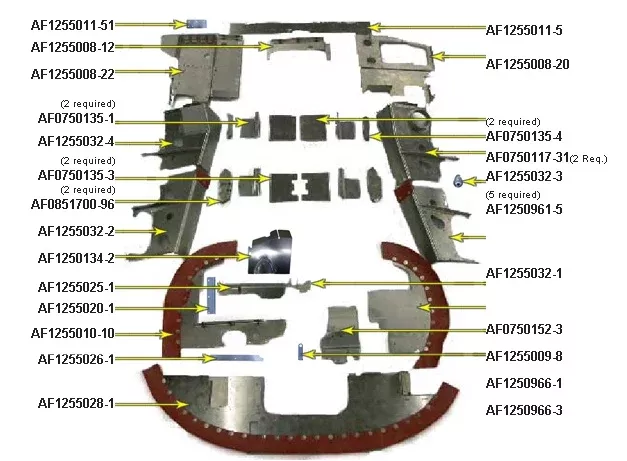 AF1250966-3-BR Baffle Component