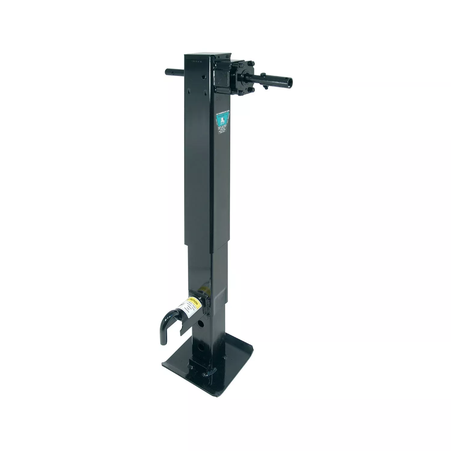 Bulldog 12000 Pound 2-Speed Square Trailer Jack with Spring Return Drop Leg and Planetary Gearbox 183816