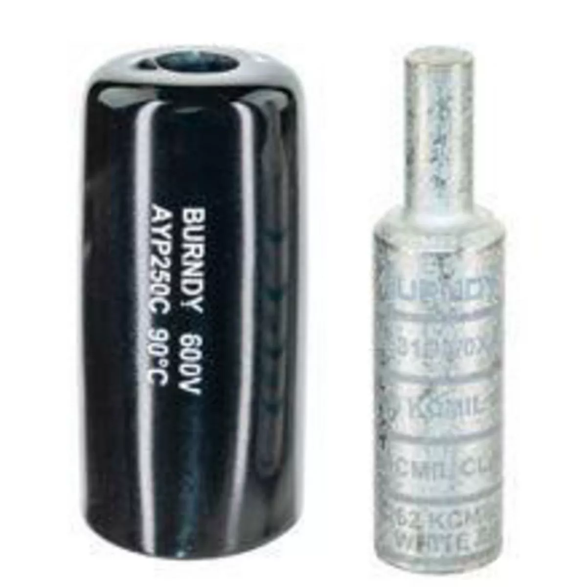 Burndy YE31P4/0X110FX Type YE-P copper compression adapter. Accommodates Copper Wire Sizes 300 & 350 KCMIL Class B & C, 250 KCMIL Classes G,H,I,K, 262 DLO