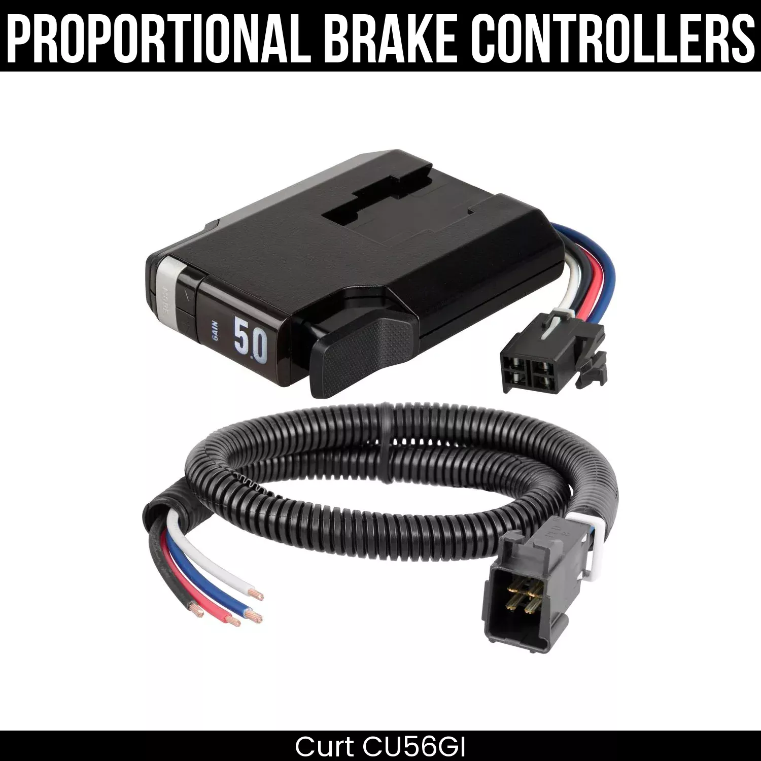 Curt Tri Flex NEXT Electric Trailer Brake Control For 1994 Dodge Ram 1500 2500 3500 CU56GI
