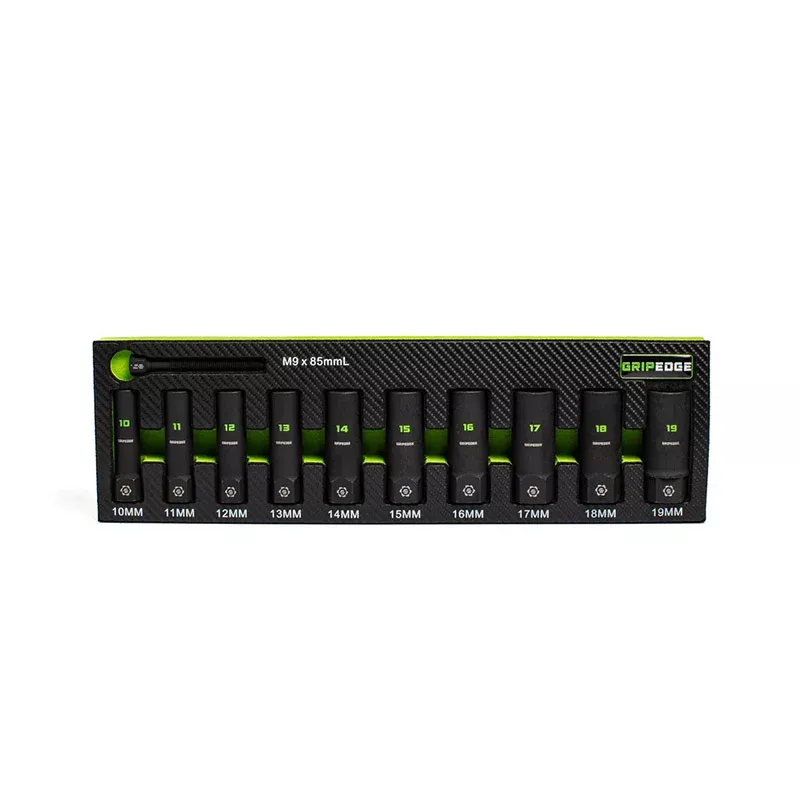 Grip Edge Tools - 10-Pc 3/8 Drive Metric Deep Socket Extractor Set