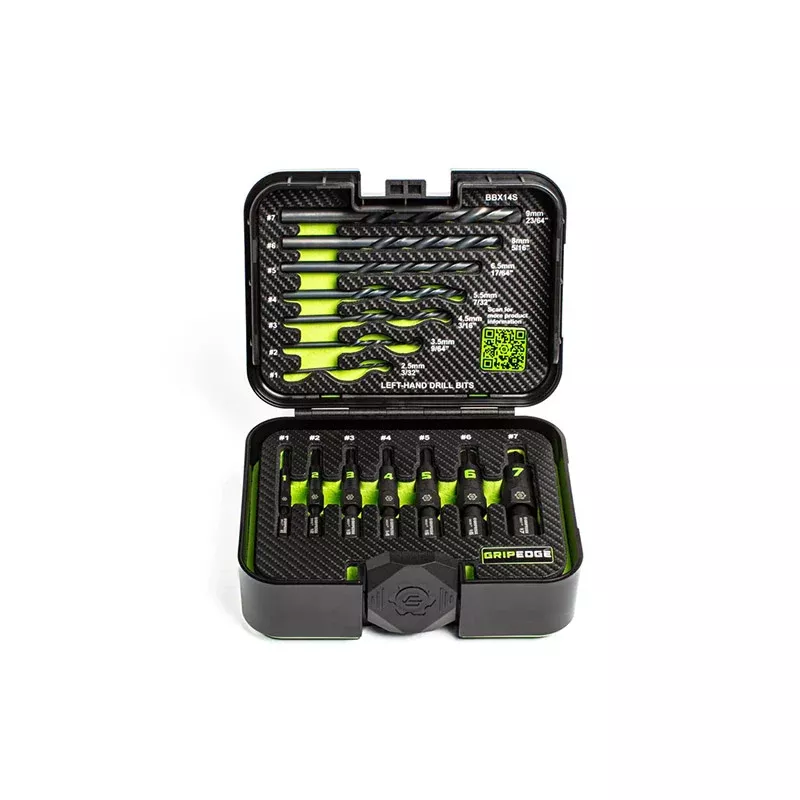 Grip Edge Tools - 14-Pc Broken Bolt Extractor Set