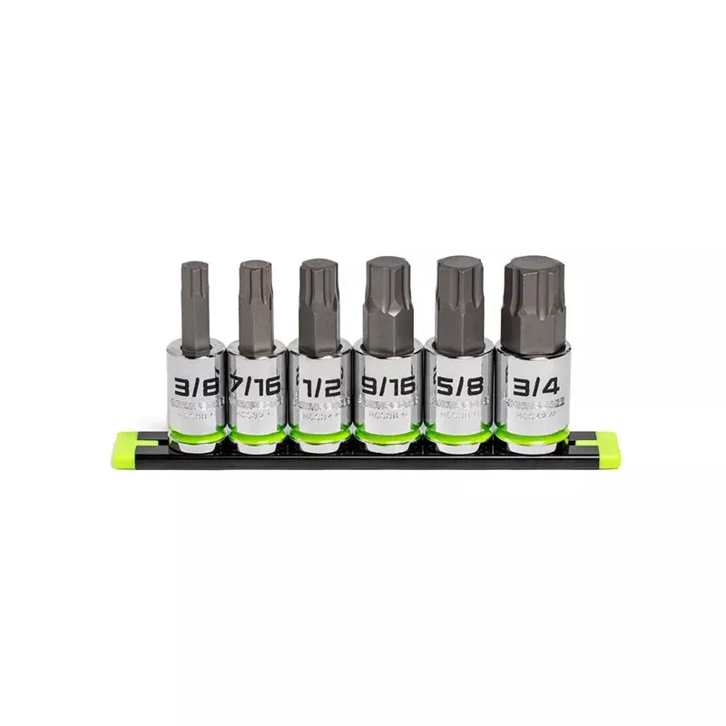 Grip Edge Tools - 6-Pc 1/2 Drive SAE Hex Bit Socket Set