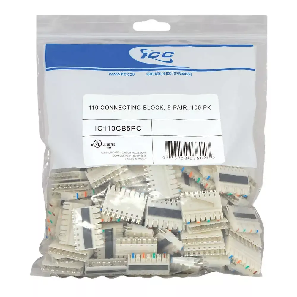 ICC IC110CB5PC 110 CONNECTING BLOCK 5-PAIR