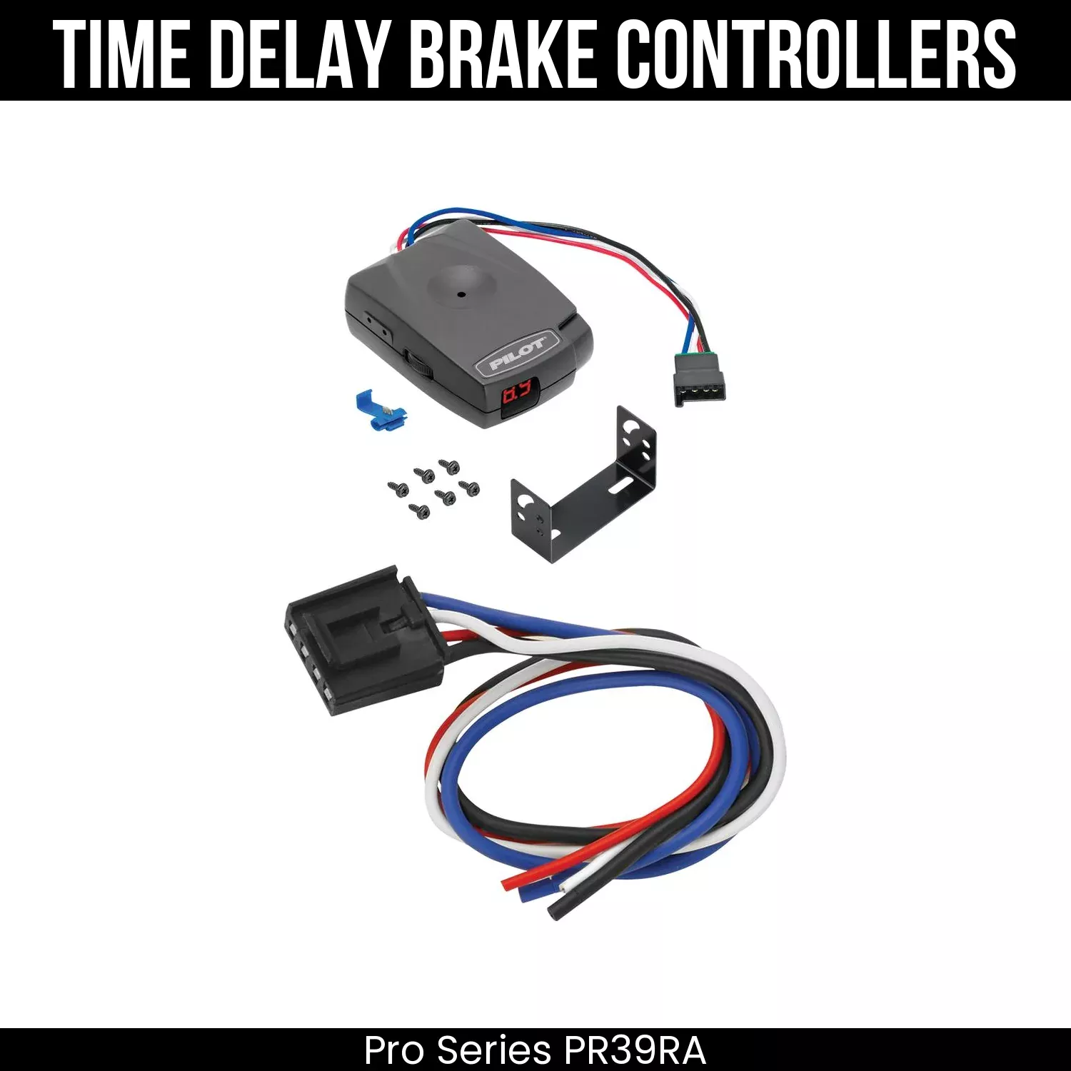 Pro Series Pilot Trailer Brake Control 80550 w/ Plug Adapter For 15-23 Jeep Renegade PR39RA