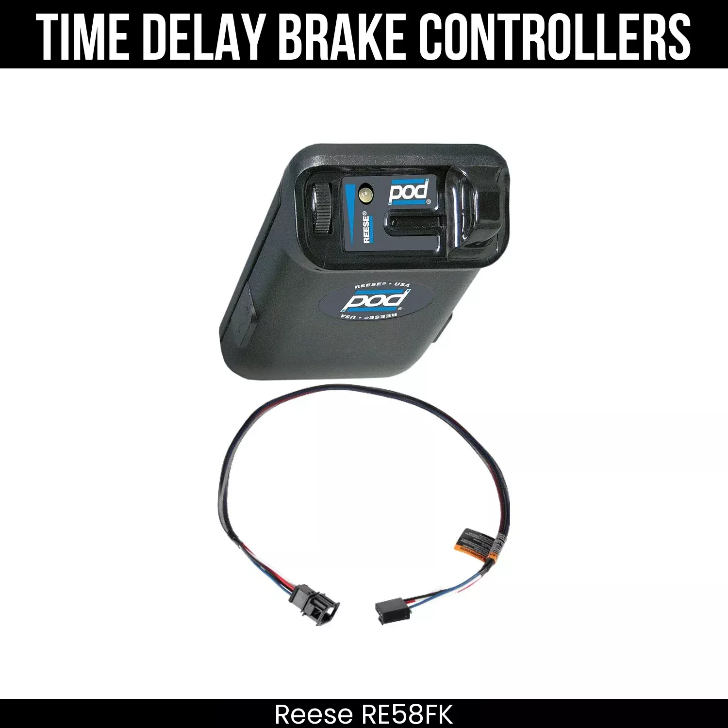 Reese 74377 POD Trailer Brake Control w/ Plug Adapter For 07-25 Audi Q7 RE58FK
