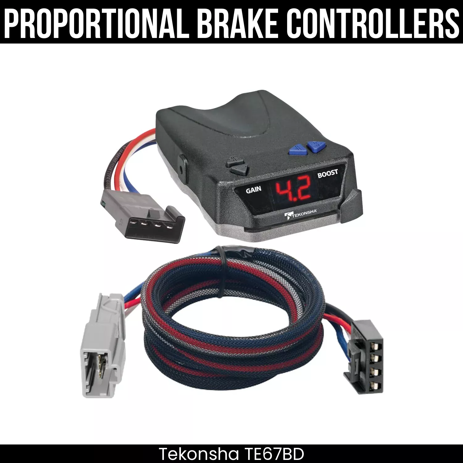 Tekonsha Brake EVN Electric Trailer Brake Control w/ Plug & Play Adapter For 19-25 Honda Passport TE67BD