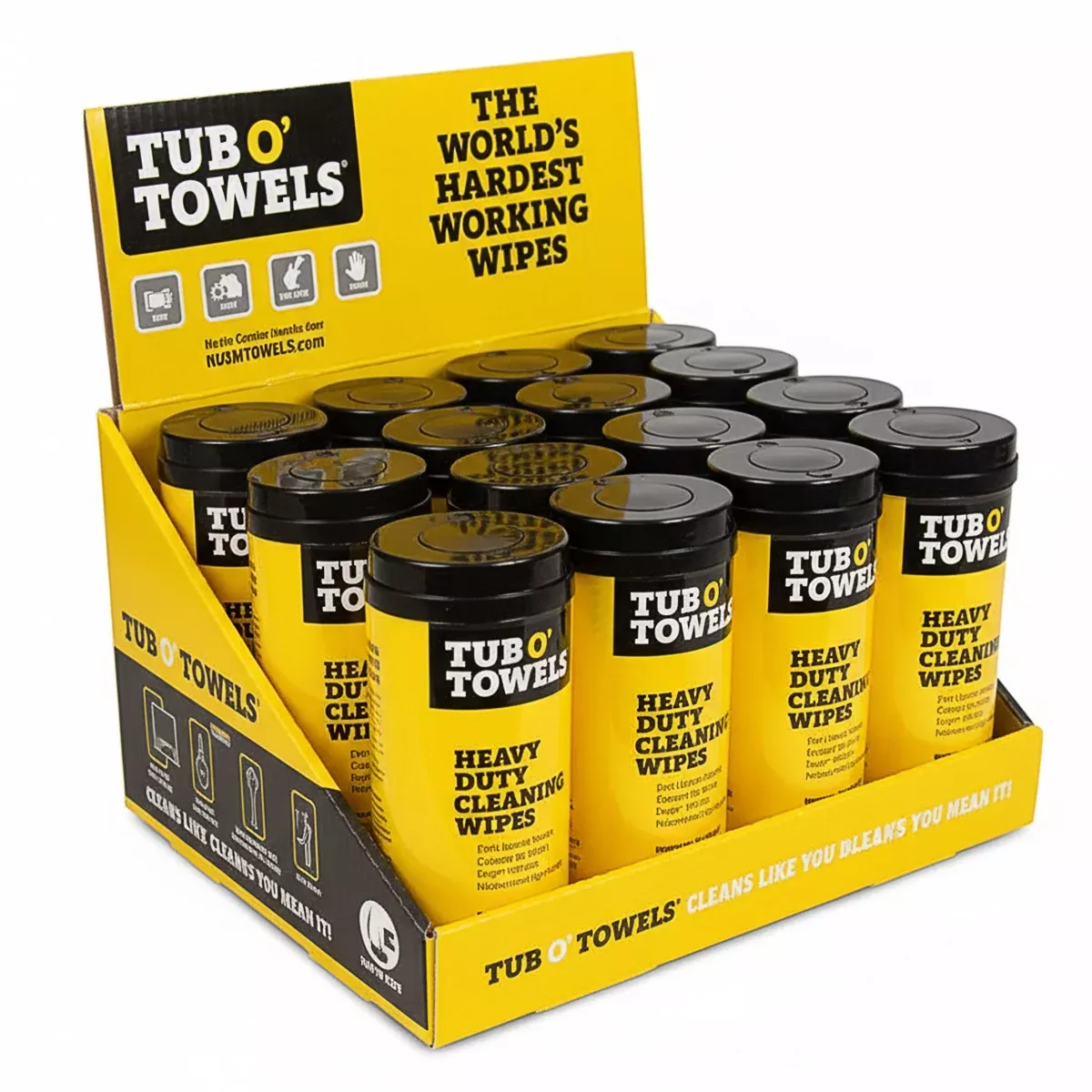 TUB O' TOWELS 40 COUNT TUB COUNTER DISPLAY